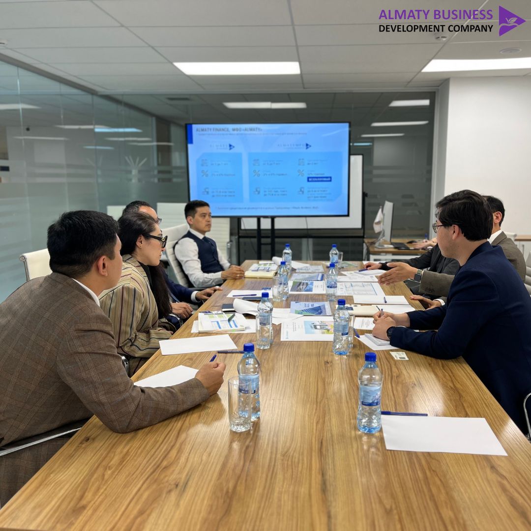 Проведена совместная встреча Председателя правления Almaty Business Development Company Рамазан А. и Председателя правления Almaty Finance Сулеева А. с представителями компании Алтын Групп